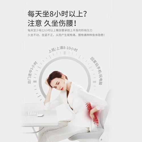 PPW靠背办公室腰靠靠垫记忆棉椅子护腰腰垫孕妇腰枕座椅靠枕