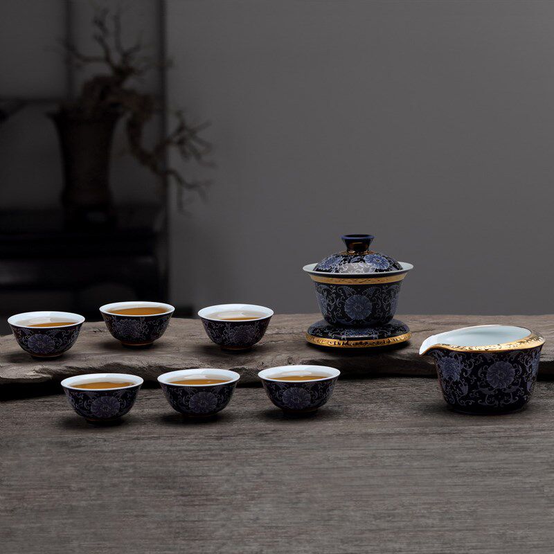 一园茶具中式套装家用茶杯陶瓷高档茶壶办公室轻奢小功夫泡茶套组