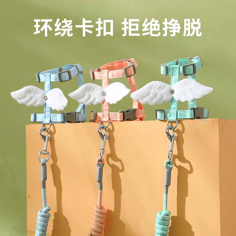 猫咪牵引绳外出溜猫绳防挣脱可调节网红小猫狗链子栓狗绳宠物用品