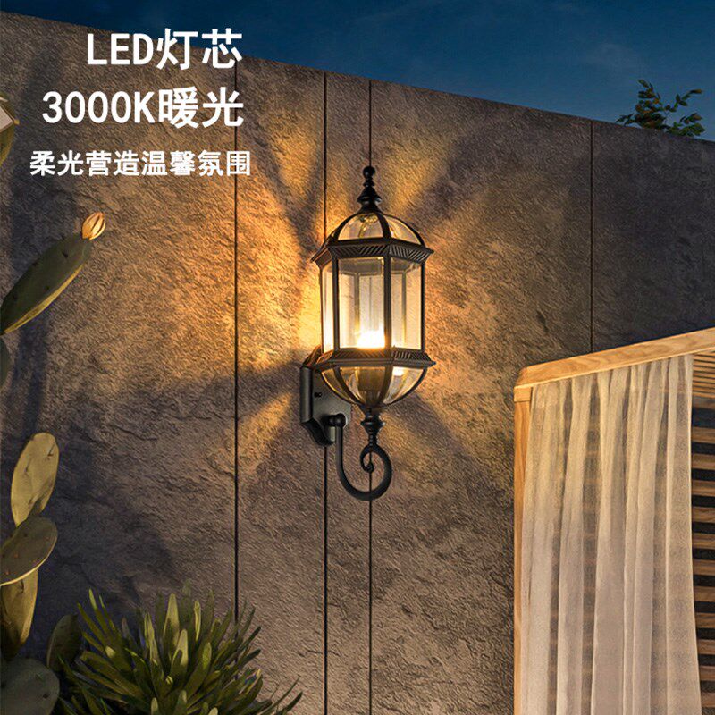蒸客户外防水吊灯别墅欧式复古柱头灯庭院美式景观灯壁灯过道灯