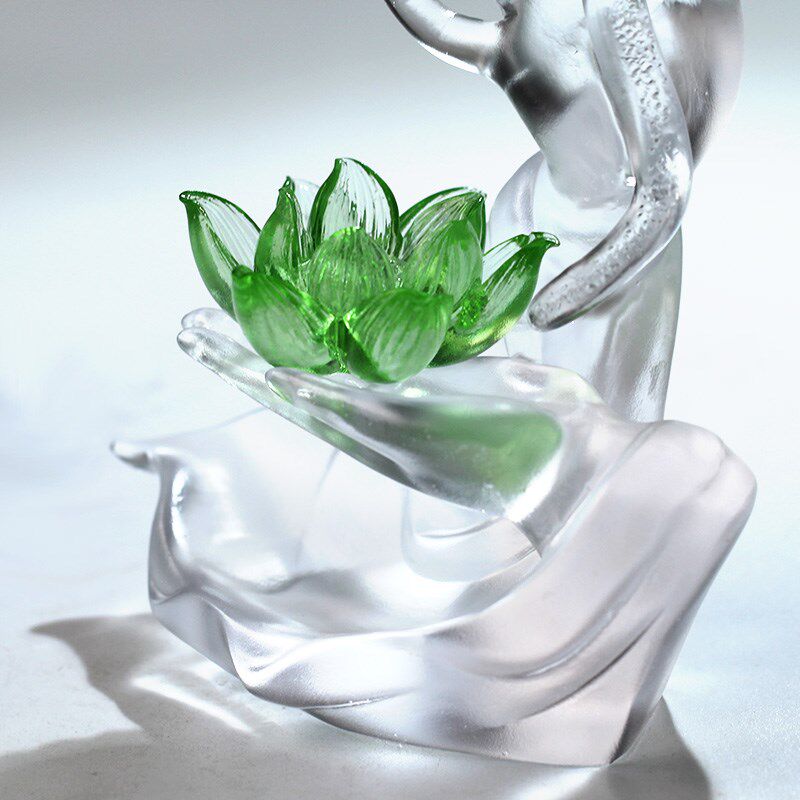 琉璃佛手烛台香座莲花香插摆件居家客厅摆放茶室茶座装饰香塔香座