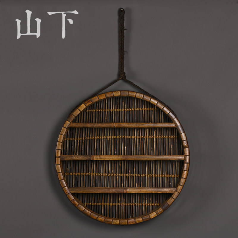 墙上多宝阁挂墙竹博古架小款展示架壁挂式茶具收纳架茶壶悬挂摆件