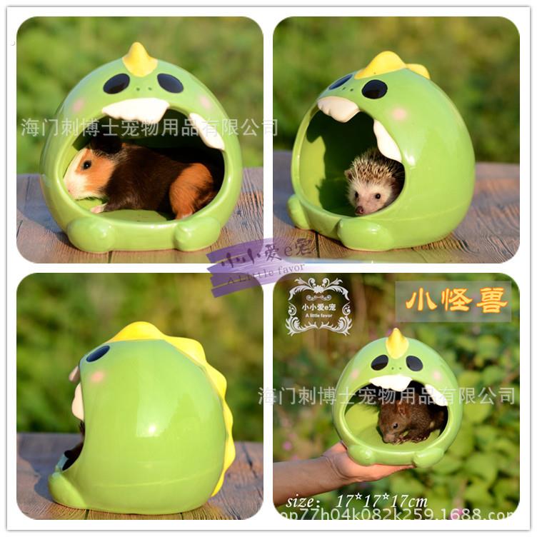 龙猫冰窝陶瓷窝夏季降温睡窝避暑清凉爽小宠物用品躲避屋空调伴侣