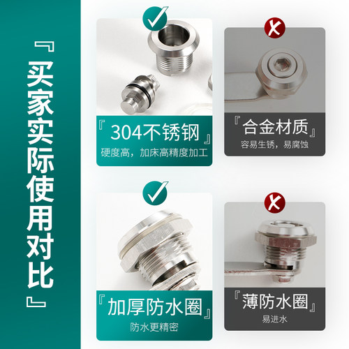 MS705-3E3A3B不锈钢小七角月牙内六角一字槽电箱柜垃圾箱锁714-3