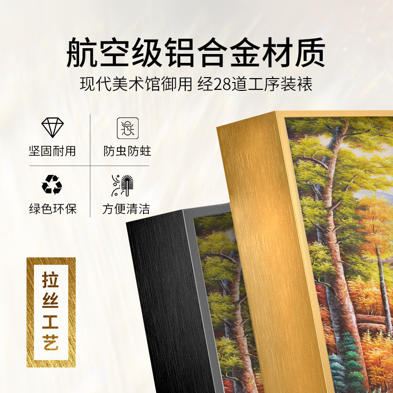 招财聚宝盆山水画油画挂画玄关画竖版进门客厅走廊装饰画生财壁画