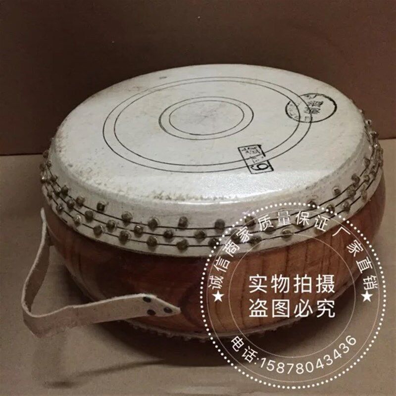 包邮8寸高音原木扁鼓 竹钉扁鼓 低战鼓 川堂鼓 竹钉鼓 道士鼓