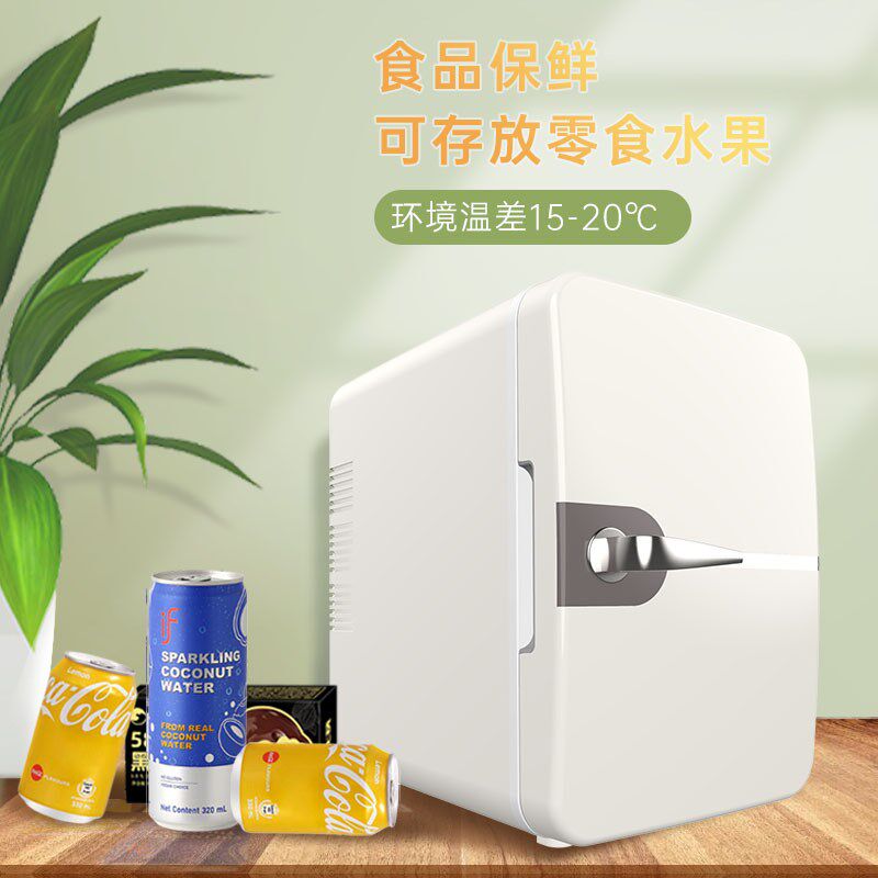 4L迷你小冰箱宿舍家用小型美妆放化妆品冷热两用便携式车载保温箱