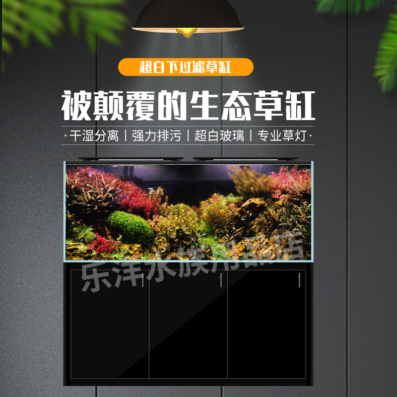 大鱼缸一体鱼缸柜子客厅中型大型家用免换水生态水草缸家用底滤缸