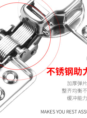 纯正304不锈钢铰链 可泡水不生锈橱柜衣柜门液压缓冲阻尼弹簧合页