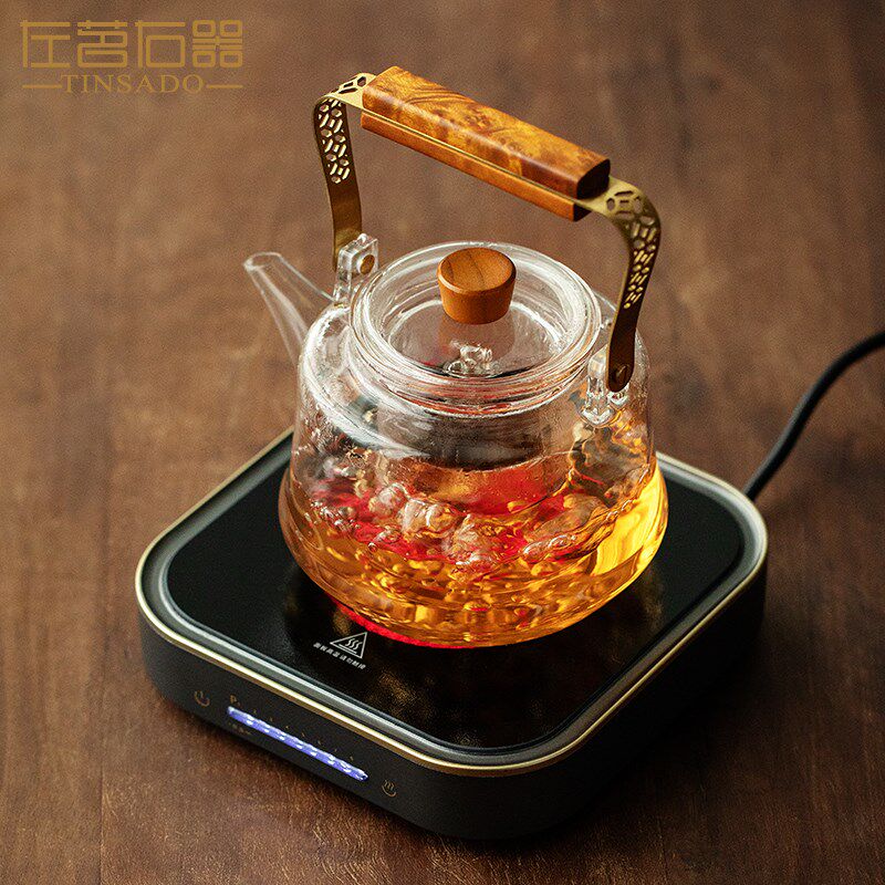 左茗右器日式蒸煮一体茶壶提梁壶电陶炉专用家用泡茶壶蒸茶茶壶器
