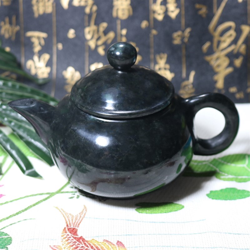药王石壶水天然杯子喝水茶壶养身茶壶藏玉杯活磁养生茶具包邮