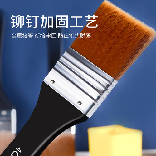 美术生专用油画笔刷专业墙绘笔底刷画材排刷套装板刷丙烯水粉水彩