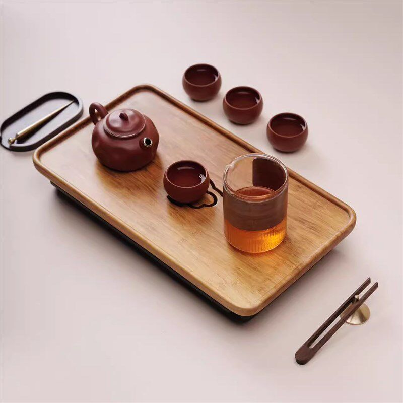 一条【云韵】茶盘实木家用茶台小茶海重木日式简约功夫干泡盘储水
