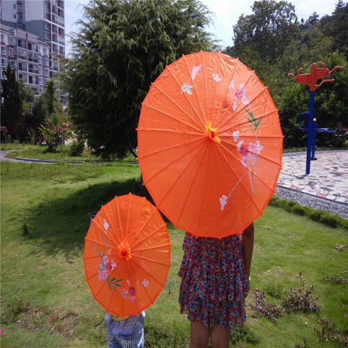 包邮工艺伞舞蹈伞大号古典江南雨花伞演出道具伞油纸伞儿童绸布伞