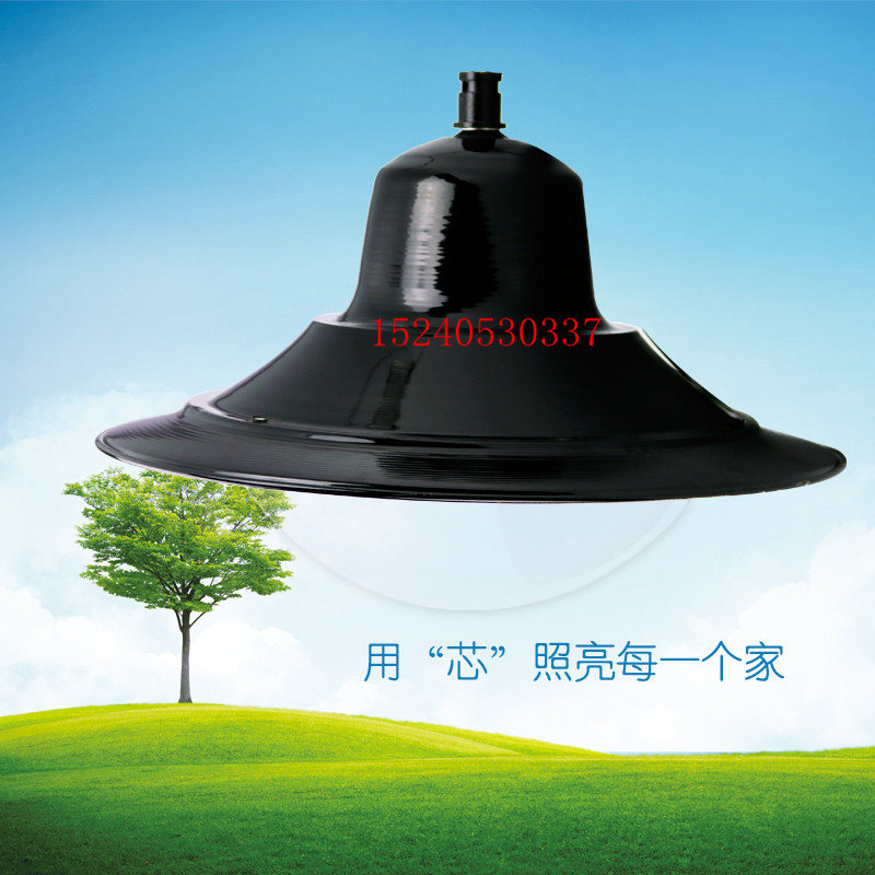 3米led庭院灯头草坪景观灯圆形灯罩铝质防水仿古路灯欧式吊装灯头