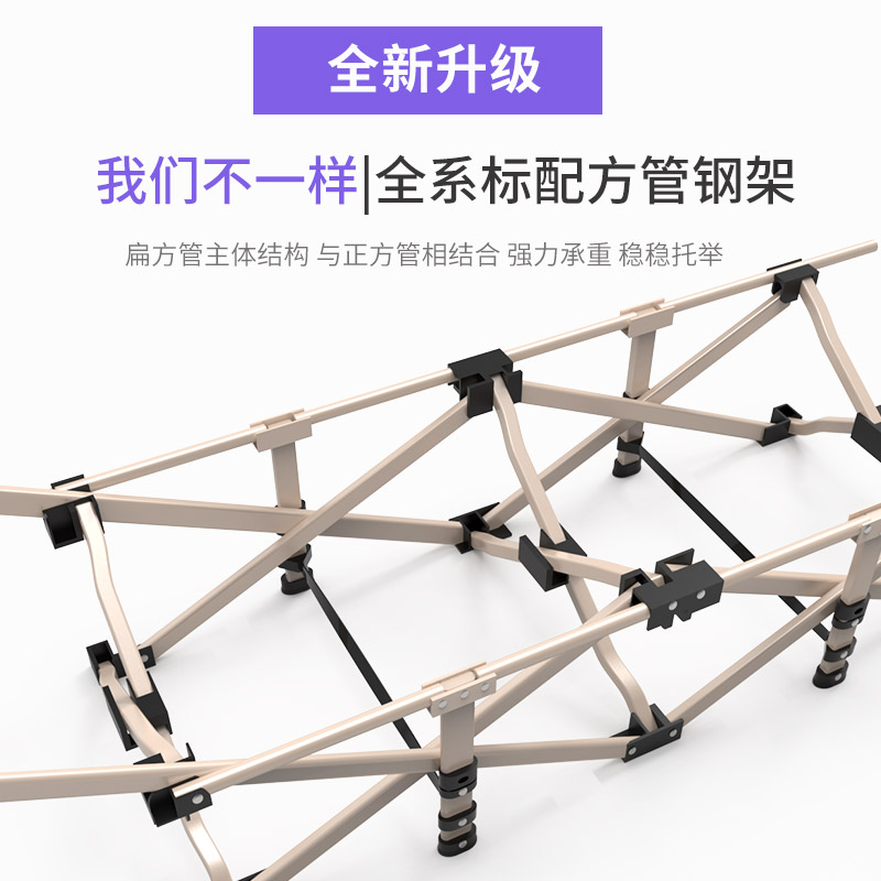 灵鹰折叠床单人床午睡神器简易午休陪护便携多功能行军办公室躺椅