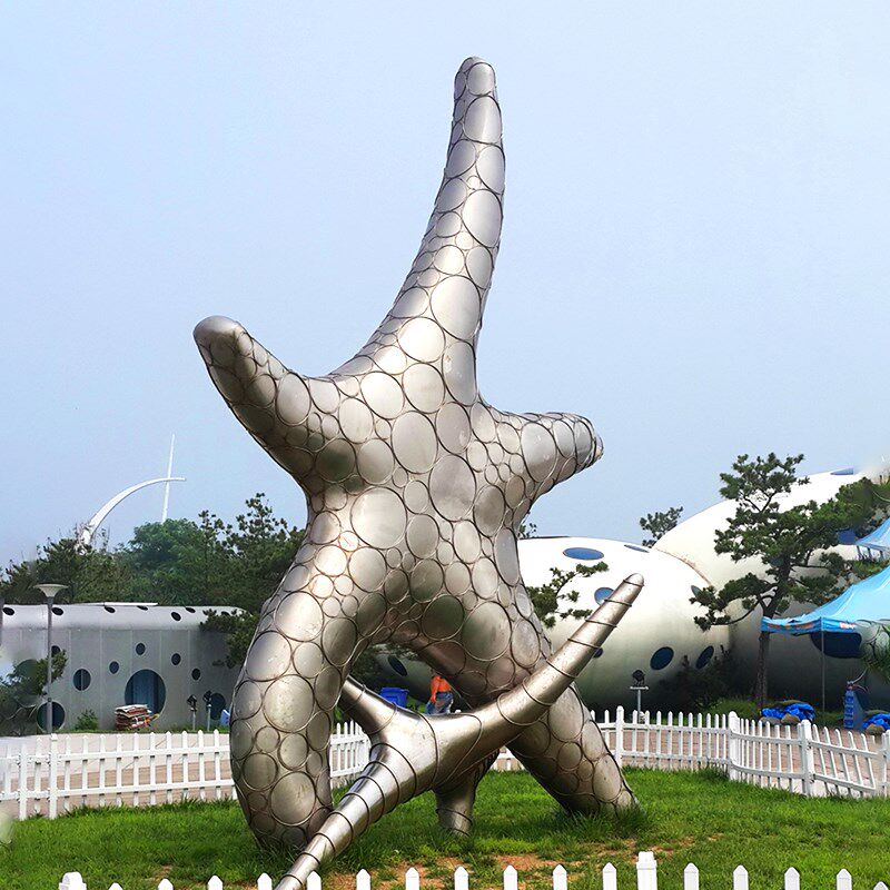 不锈钢大海星创意雕塑 公园景区城市打卡定制摆件 户外大型动物