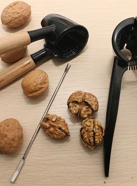 法克曼木柄铝合金多功能漏斗型坚果核桃夹子包邮核桃针大闸蟹钳子