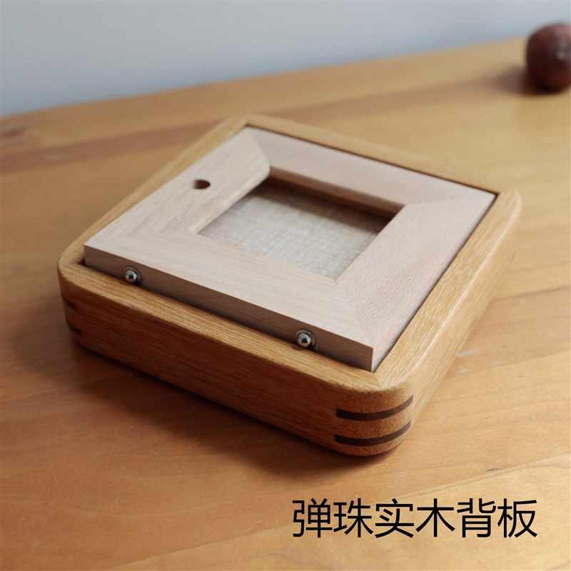 年年有余榫卯实木相框新中式国风字画书法国画摆台玄关装饰摆件