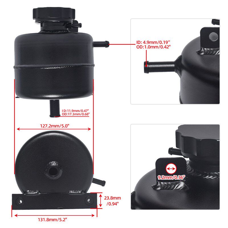 适用宝马MINI Cooper迷你R52 R53改装铝合金副水壶回水壶防冻液壶