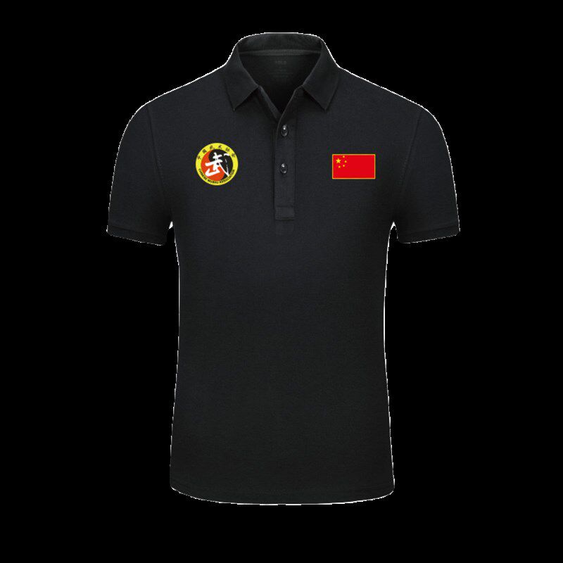定做跆拳道散打太极拳击教练中国武术协会服polo衫翻领上衣