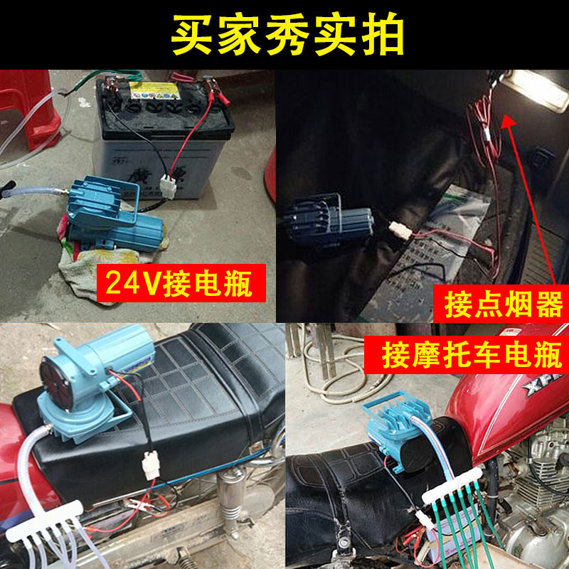 日生氧气泵24v增氧机鱼氧气泵 车载鱼虾箱带增氧泵车用直流气泵