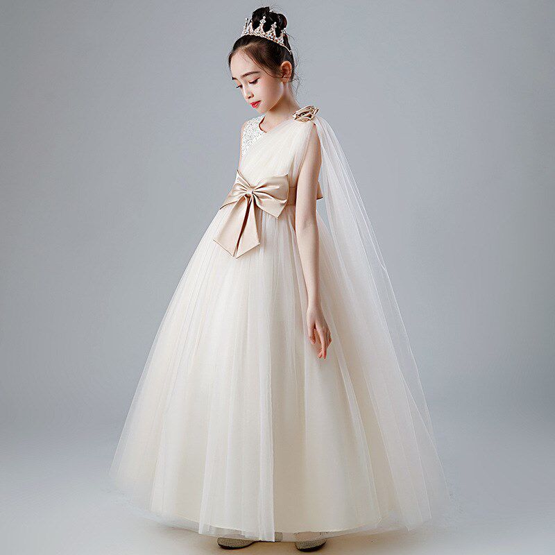 女童礼服公主裙夏季花童婚礼走秀钢琴儿童演出服主持人蓬蓬纱裙子