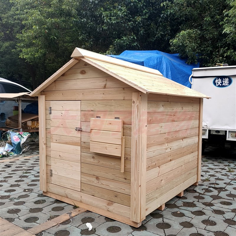 定制室外内防雨防晒实木宠物窝猫窝猫屋狗窝宠物猫狗房子户外狗屋