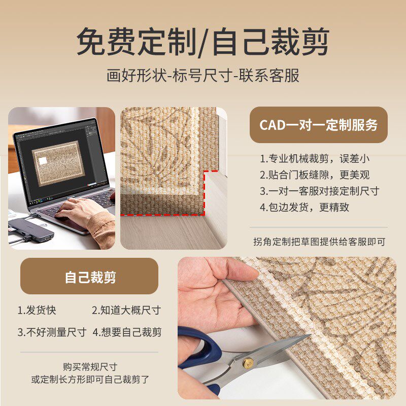 地垫入户门进门地毯门口家用门垫客厅轻奢高级耐脏脚垫大门垫子