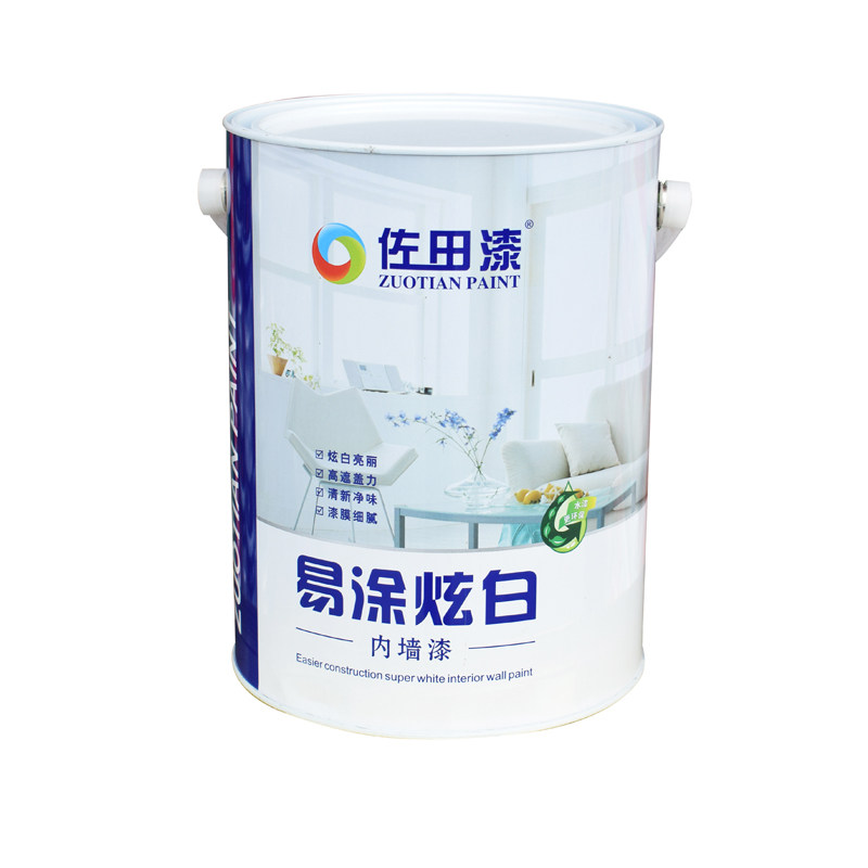 内墙乳胶漆耐擦洗环保室内墙面漆小桶修补刷墙油漆室内涂料白色5L
