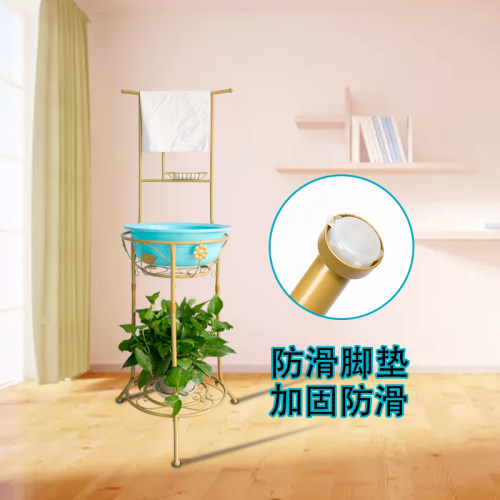 脸盆架洗脸盆架子落地家用多功能简易落地式置物架农村老式面盆架