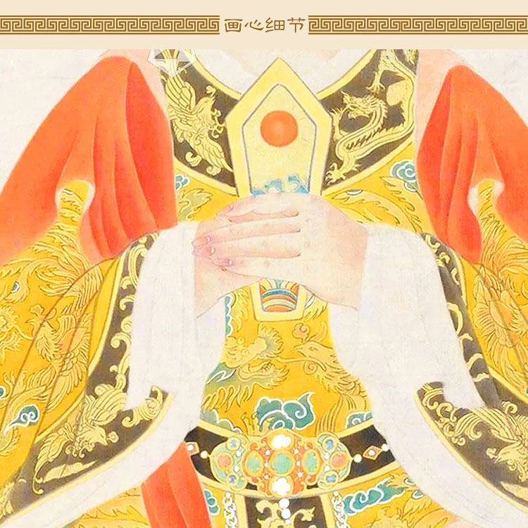 妈祖画像 天妃天后天上圣母神像画 道场家用供奉丝绸卷轴挂画定制