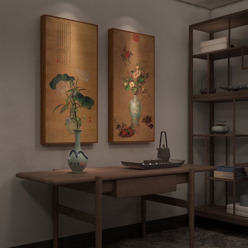 米亦堂x静物花卉 新中式明清禅意国画客厅餐厅书房玄关茶室竖挂画