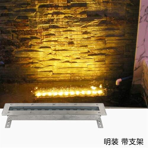 水底灯水池壁灯LED水下条形灯泳池灯水底洗墙灯水幕墙瀑布灯明装