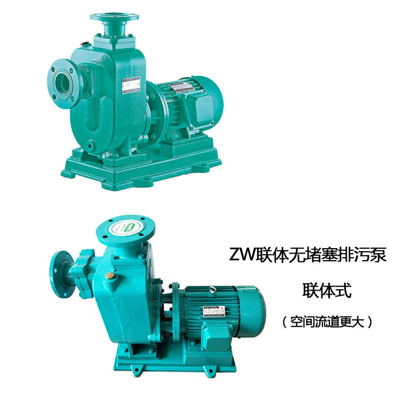 钱涛ZW卧式自吸抽泥沙无堵塞排污泵家用污水泵化粪池泥浆泵380V