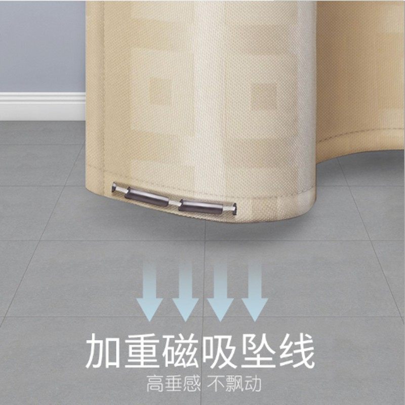 北欧高档浴室浴帘大孔窗帘防水帘加厚涤纶布防霉卫生间隔断挂帘