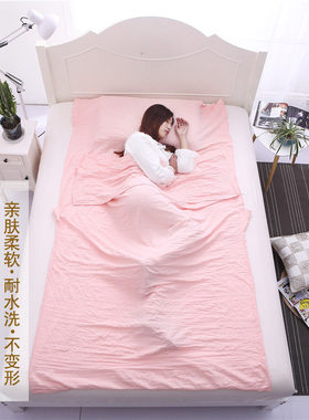 旅行隔脏睡袋 便携内胆室内双人单人宾馆旅游酒店防脏床单水洗棉