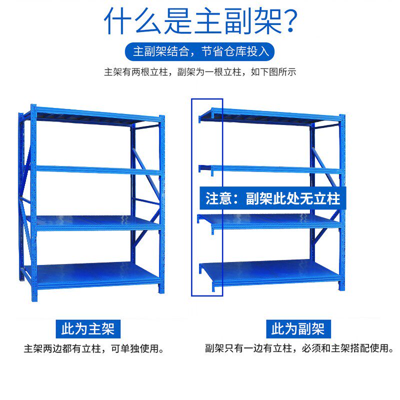 货架仓储自由组合仓库五金储物多层重型家用轻型置物架展示铁架子