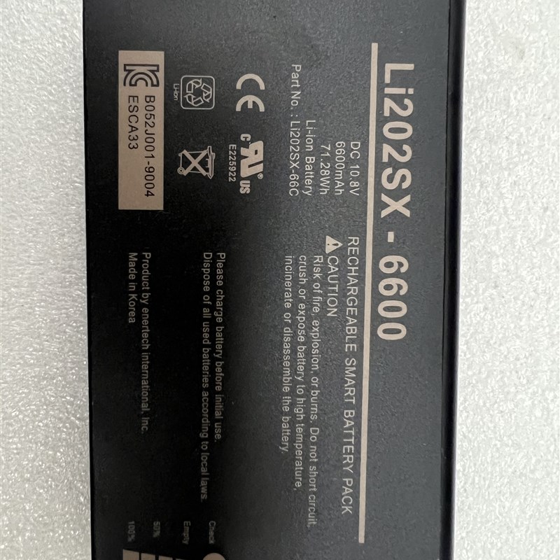 Li202SX-6600电池 适用TSI 8530 8531 9310 9350 9500机器