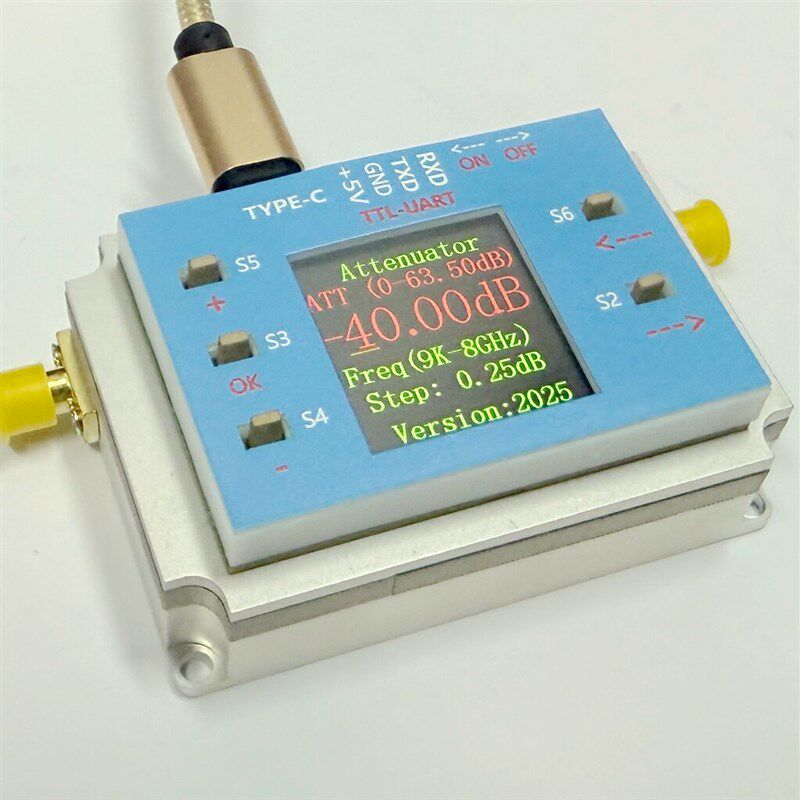 3G-6G-8G-12G 数字程控衰减器 60DB 步进0.25DB TFT显示 CNC