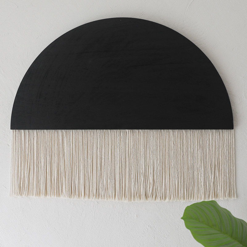 绀碟北欧风手工流苏挂饰民宿客厅卧室玄关背景墙遮电表箱装饰墙