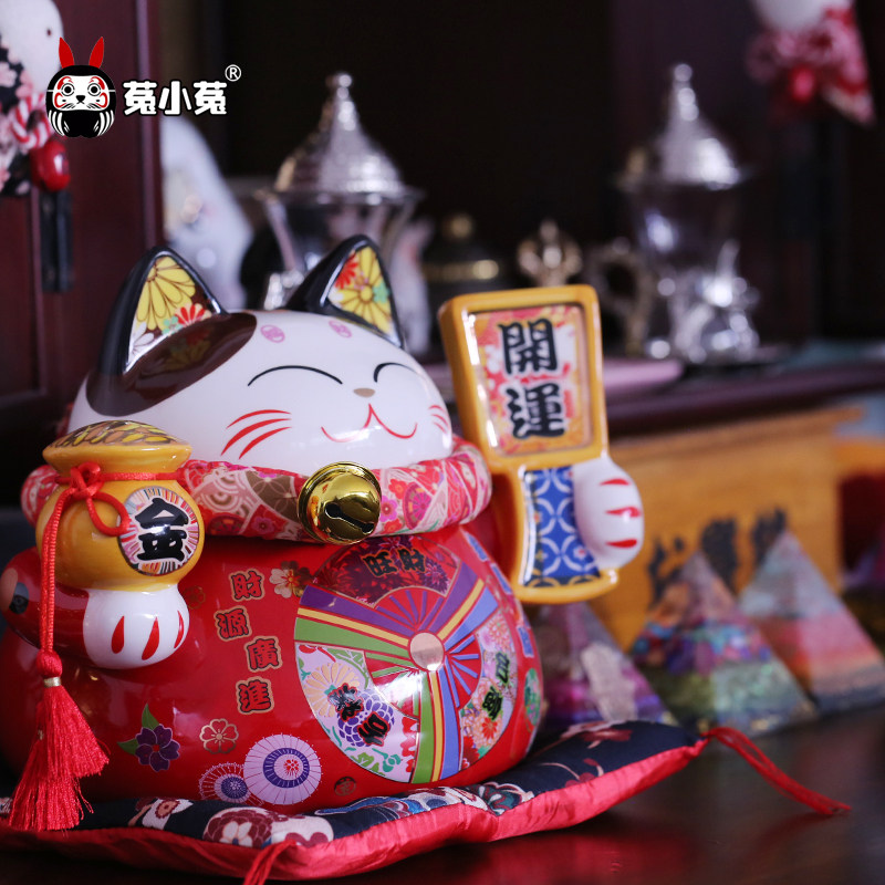 菟小菟招财猫二代存钱筒陶瓷摆饰家居摆设店铺 前台旺财运 旺财源