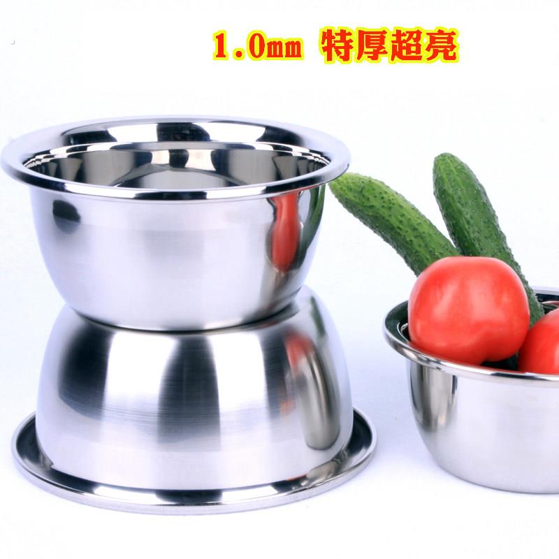 加深特厚不锈钢盆 加厚打蛋盆 汤盆和面盆盆缸洗菜盆圆形打蛋淘米