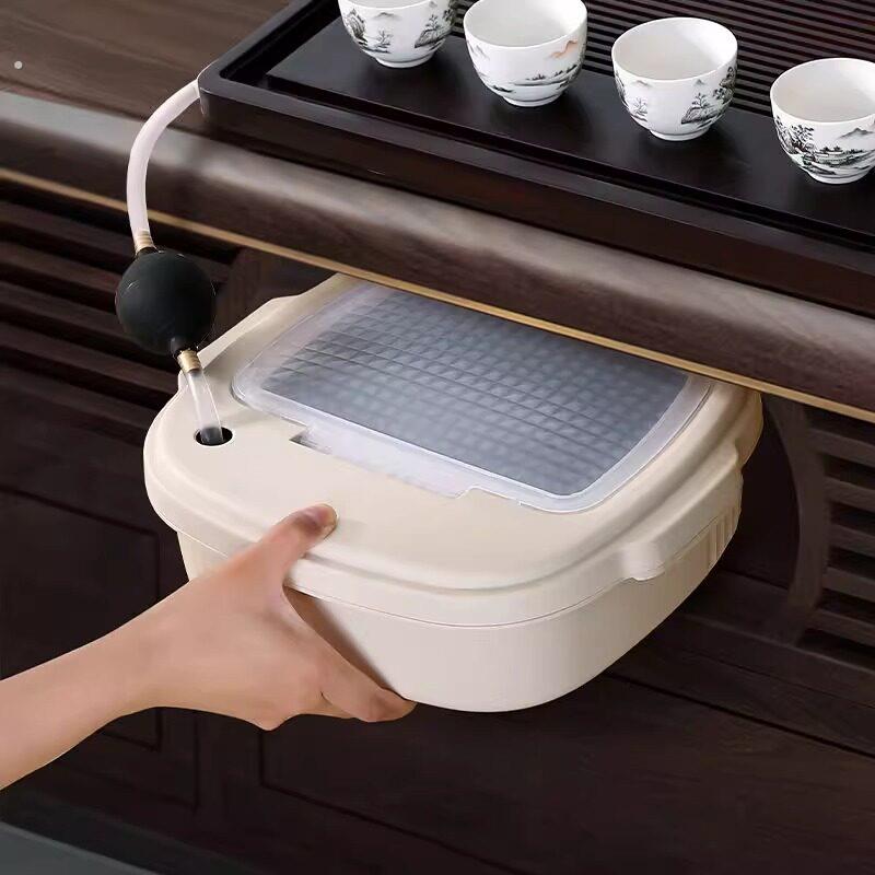 茶桶茶渣桶新款长方形茶水废水桶功夫茶具配件家用小号茶水桶超矮