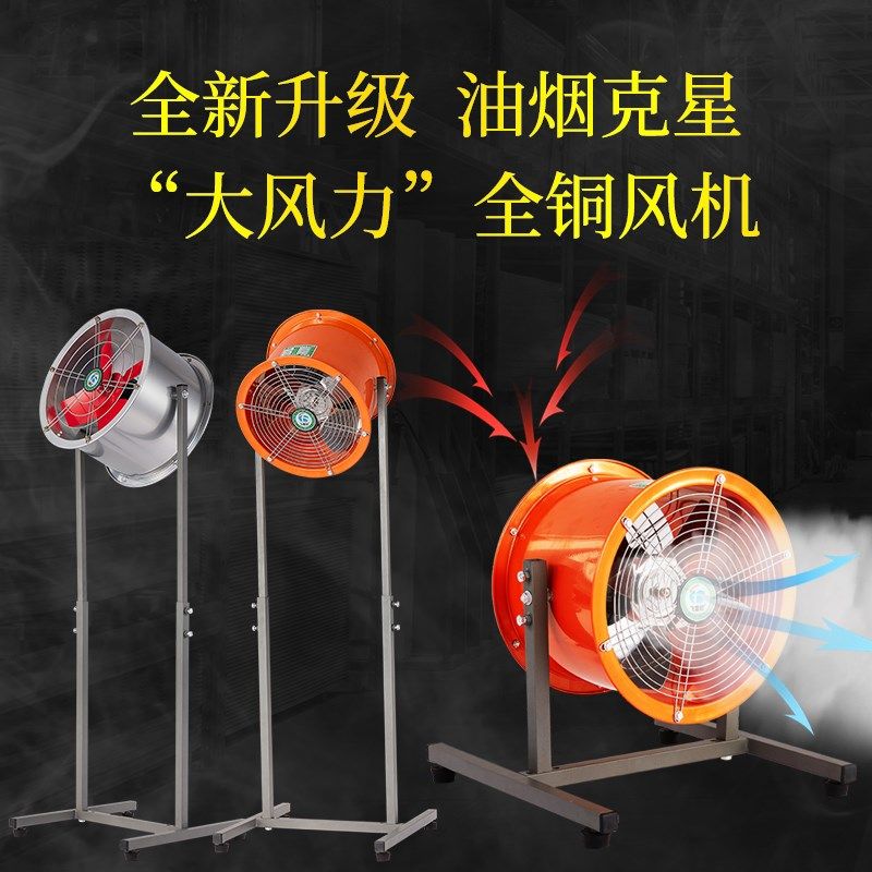 立式排风扇强力风扇厨房抽烟机户外烧烤抽风机高速轴流风机换气扇