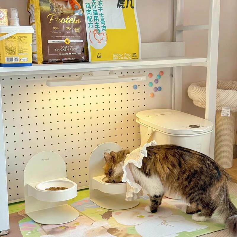 猫砂盆上方置物架柜宠物用品小猫食堂狗粮罐头阳台铁艺多层收纳架
