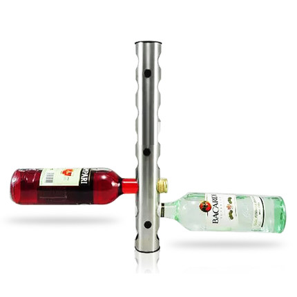 包邮挂墙式酒架不锈钢柱形酒架红酒架壁挂创意吧台酒架家居摆件