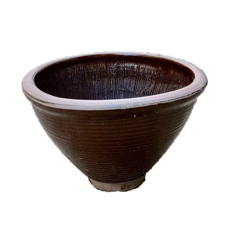 老式擂茶钵湖南尖底加高加厚手动家用辣椒捣蒜研磨器酒店厨房工具