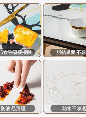 仿大理石纹电视机柜桌布茶几桌布防水防烫pvc皮革茶几垫罩布桌垫