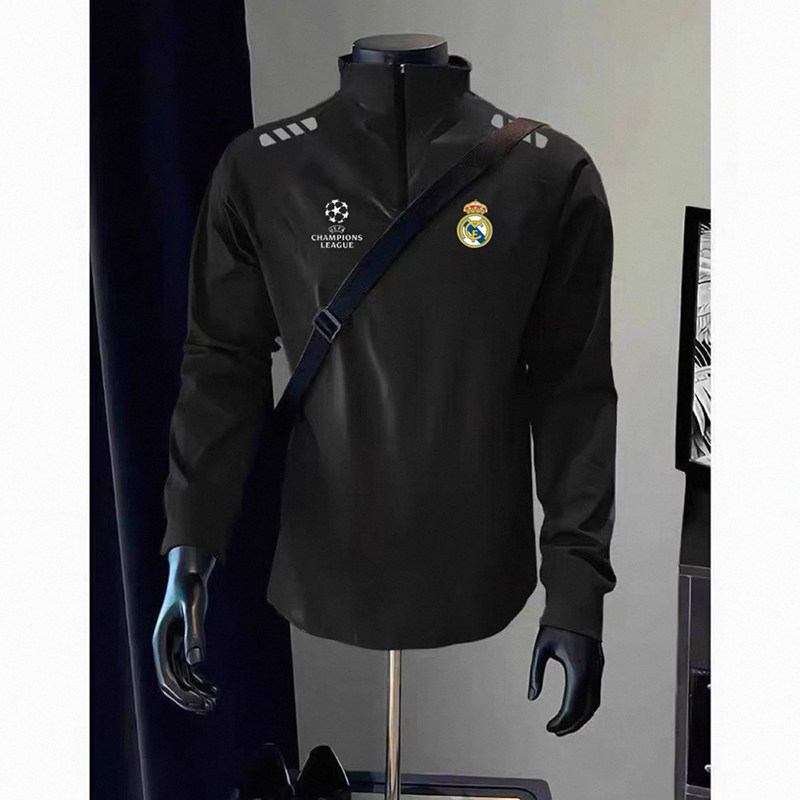 英超皇马巴萨欧冠足球训练服长袖男秋冬修身款运动T恤跑步健身衣